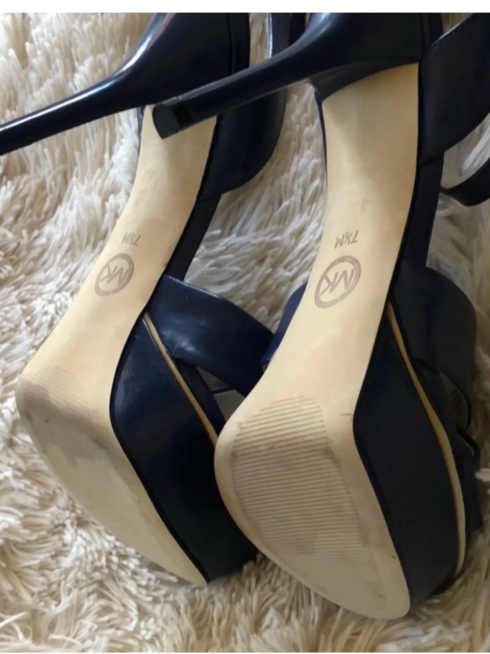 💙Michael Kors💙Blue Platform🔥High Heel Sandals with Ankle Strap